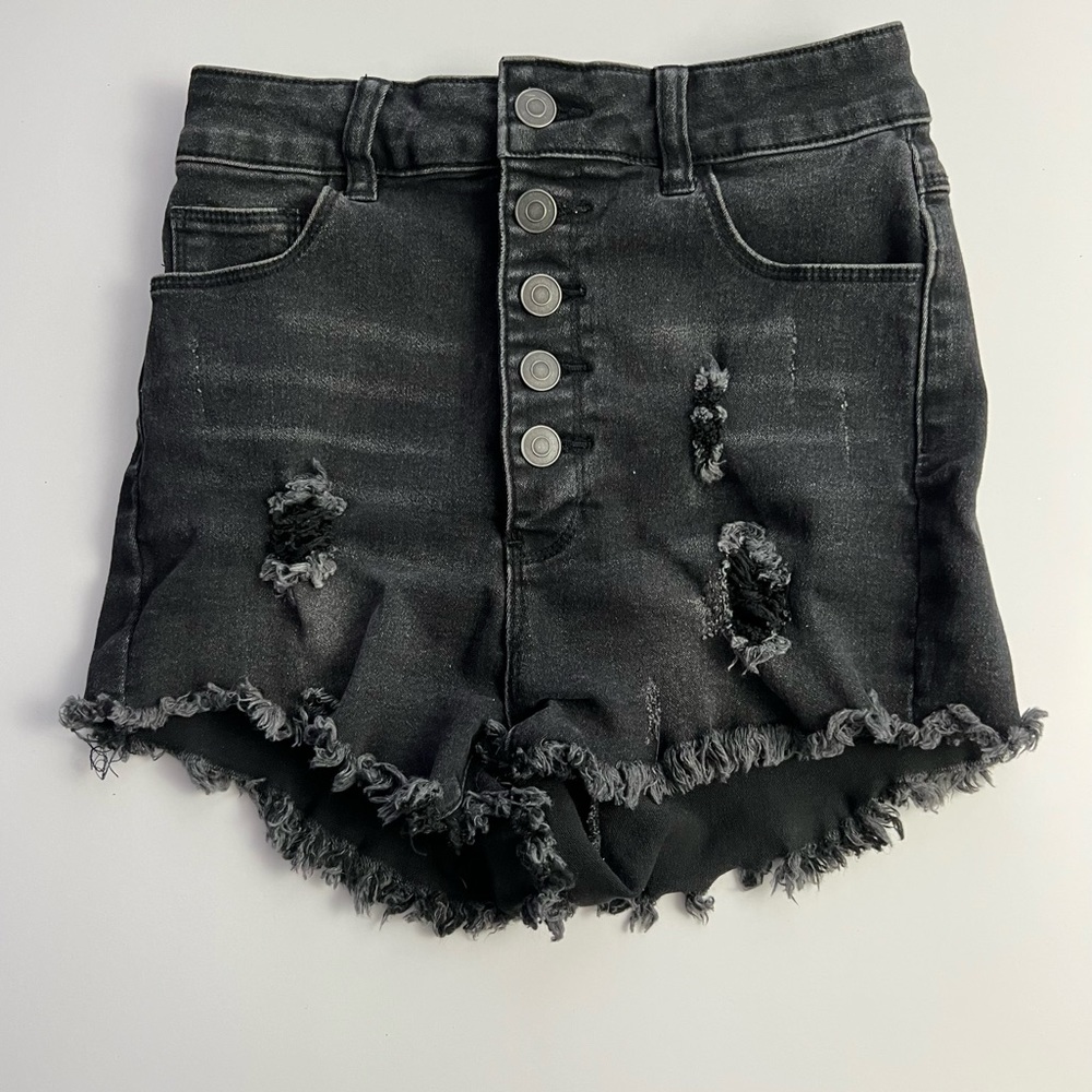Windsor Ultra High Rise Denim Distressed Shorts